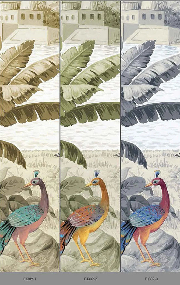 Indian Elephant Scene Wallpaper, Early Morning of India Historical Wall Mural, Beige Custom Size Wall Covering, Non - Woven, Non - Pasted, Removable - Adawall Wallpaper - Registered Trade Accounts Only, Wallpaper Wholesale Account - FJ309-1 - Adawall Wholesale - Wallpaper Wholesaler