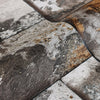 Industrial Rusted Stone Metallic Wallpaper, Realistic 3D Embossed Wall Decor, Industrial Aesthetic Wallcovering - Walloro High End Wallcoverings & More
