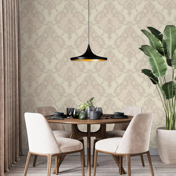 Italian Damask Embossed Wallpaper, Sparkling Neutral Colors Luxury Wallcovering - Adawall Wallpaper - Registered Trade Accounts Only, Wallpaper Wholesale Account - 1403-3 - Adawall Wholesale - Wallpaper Wholesaler