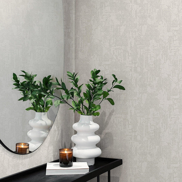 Ivory Distressed Solid Color Wallpaper, 3D Embossed Shiny Wallcovering, Weathered Effect - Adawall Wallpaper - Registered Trade Accounts Only, Wallpaper Wholesale Account - 23212-2 - Adawall Wholesale - Wallpaper Wholesaler