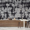 Black Grunge Texture Wallpaper, White Background Mural, Oversized Custom Size Wall Art, Non-Woven, Non-Adhesive, Modern Wall Paper, Removable