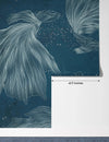 Koi Fish Wallpaper, Silver Line Style Wall Mural, Oversized Custom Size Wall Art, Non - Woven, Non - Adhesive, Modern Wall Paper, Removable - Adawall Wallpaper - Registered Trade Accounts Only, Wallpaper Wholesale Account - W77490 - Adawall Wholesale - Wallpaper Wholesaler