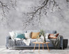 Large Blossom Tree Wallpaper, Gray Chinoiserie Nature Flowers Wall Mural, Custom Size Wall Covering, Non - Woven, Non - Pasted, Removable, Washable, Floral Art - Adawall Wallpaper - Registered Trade Accounts Only, Wallpaper Wholesale Account - FJ302-3 - Adawall Wholesale - Wallpaper Wholesaler