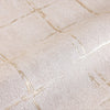 Light Beige Abstract Metallic Lines Wallpaper, 3D Deep Embosed Silver Gold Rustic Geometric Interior Decor - Walloro High End Wallcoverings & More