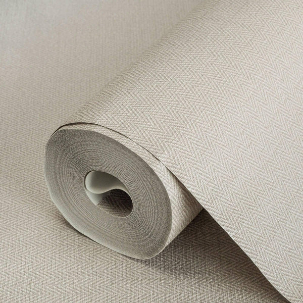 Light Beige Chevron Wallpaper, Textured Modern Fabric Like Wallcovering, Solid Neutral Colors - Adawall Wallpaper - Registered Trade Accounts Only, Wallpaper Wholesale Account - 3701-2 - Adawall Wholesale - Wallpaper Wholesaler