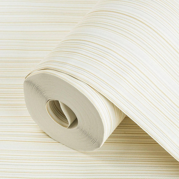 Light Cream Thin Striped 3D Embossed Wallpaper, Stylish Fabric Like Patterns Wallcovering - Adawall Wallpaper - Registered Trade Accounts Only, Wallpaper Wholesale Account - 3705-1 - Adawall Wholesale - Wallpaper Wholesaler