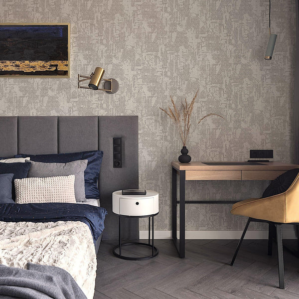 Light Gray Distressed Solid Color Wallpaper, 3D Embossed Shiny Wallcovering, Weathered Effect - Adawall Wallpaper - Registered Trade Accounts Only, Wallpaper Wholesale Account - 23212-3 - Adawall Wholesale - Wallpaper Wholesaler