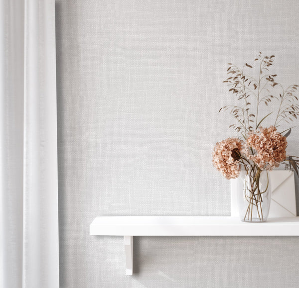 Light Gray Muse Linen Texture Wallpaper, Natural Wallpaper, Modern & Minimalist Wall Covering, Modern Look Neutral Colors Glittering Wallcovering - Adawall Wallpaper -Registered Trade Accounts Only, Wallpaper Wholesale Account - 25104-1 - Adawall Wholesale - Wallpaper Wholesaler