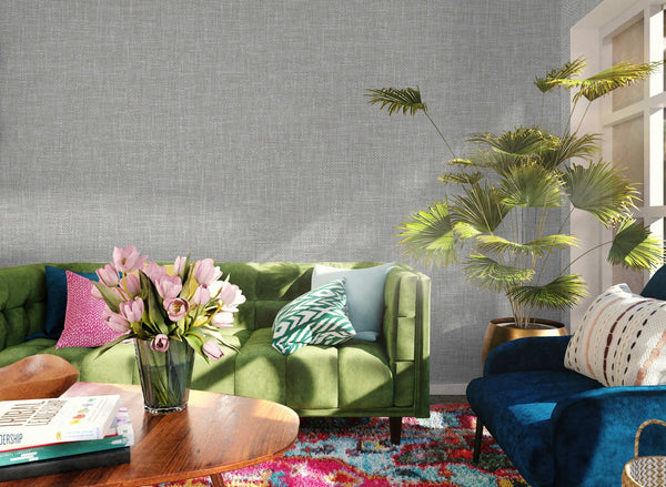 Light Gray Muse Linen Texture Wallpaper, Natural Wallpaper, Modern & Minimalist Wall Covering, Modern Look Neutral Colors Glittering Wallcovering - Adawall Wallpaper -Registered Trade Accounts Only, Wallpaper Wholesale Account - 25104-3 - Adawall Wholesale - Wallpaper Wholesaler