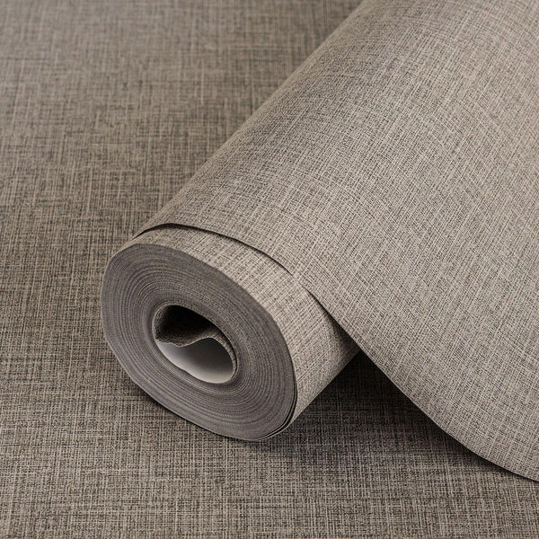 Linen Textured Modern Textured Wallpaper, Brown Solid Color Fabric Touch Contemporary Wallcovering - Adawall Wallpaper - Registered Trade Accounts Only, Wallpaper Wholesale Account - 1110-6 - Adawall Wholesale - Wallpaper Wholesaler