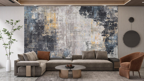 Abstract Retro Wallpaper, Gold Texture Mural, Oversized Custom Size Wall Art, Non-Woven, Non-Adhesive, Modern Wall Paper, Removable