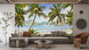 Realistic Beach Wallpaper, Landscape Mural, Oversized Custom Size Wall Art, Non-Woven, Non-Adhesive, Modern Wall Paper, Removable