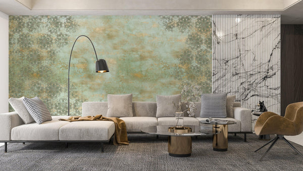 Loft Classic Style Wallpaper, Green Mural, Oversized Custom Size Wall Art, Non - Woven, Non - Adhesive, Modern Wall Paper, Removable - Adawall Wallpaper - Registered Trade Accounts Only, Wallpaper Wholesale Account - W77597 - Adawall Wholesale - Wallpaper Wholesaler