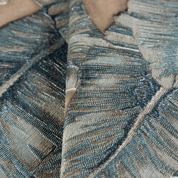 Luxury Leaf Pattern Wallpaper, Blue Embossed Botanical Tropical Exotic Wallcovering, Plants Tropical Design - Walloro High End Wallcoverings & More