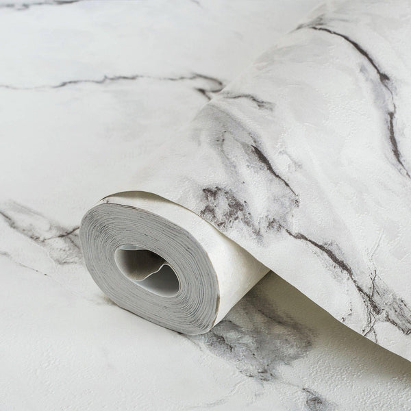 Luxury Marble Pattern Wallpaper, 3D Embossed Textured White, Gray Stone Design Realistic Wallcovering - Adawall Wallpaper - Registered Trade Accounts Only, Wallpaper Wholesale Account - 1109-2 - Adawall Wholesale - Wallpaper Wholesaler
