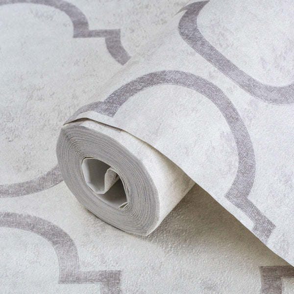 Luxury Moroccan Embossed Wallpaper, Rich Textured Wallcovering, Traditional, Light Color, Extra Large 114 sq ft Roll, Washable, Removable - Walloro High End Wallcoverings & More