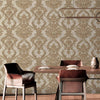 Luxury Sparkling Deep Embossed Damask Wallpaper, Beige, Rose Gold Beautiful Flocked Shimmering Rich Textured Wallcovering - Adawall Wallpaper - Registered Trade Accounts Only, Wallpaper Wholesale Account - 1303-3 - Adawall Wholesale - Wallpaper Wholesaler