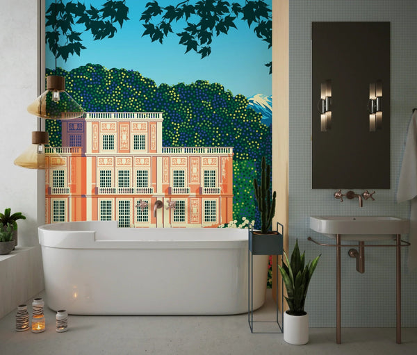 Manor House Wallpaper, Summer Day Mural, Oversized Custom Size Wall Art, Non - Woven, Non - Adhesive, Modern Wall Paper, Removable - Adawall Wallpaper - Registered Trade Accounts Only, Wallpaper Wholesale Account - W77773 - Adawall Wholesale - Wallpaper Wholesaler