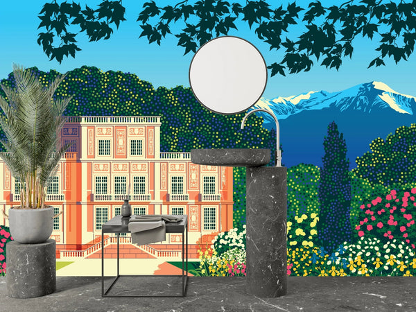 Manor House Wallpaper, Summer Day Mural, Oversized Custom Size Wall Art, Non - Woven, Non - Adhesive, Modern Wall Paper, Removable - Adawall Wallpaper - Registered Trade Accounts Only, Wallpaper Wholesale Account - W77773 - Adawall Wholesale - Wallpaper Wholesaler