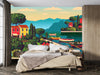 Mediterranean Romantic Landscape Wallpaper, Handmade Drawing Mural, Oversized Custom Size Wall Art, Non - Woven, Non - Adhesive, Modern Wall Paper, Removable - Adawall Wallpaper - Registered Trade Accounts Only, Wallpaper Wholesale Account - W77767 - Adawall Wholesale - Wallpaper Wholesaler