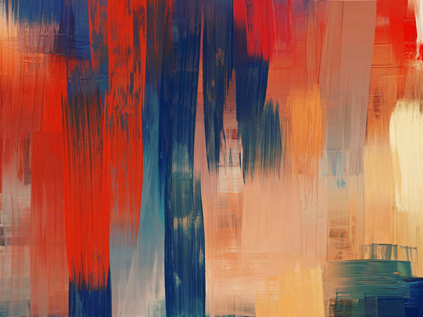 Modern Art Red and Blue Wallpaper, Abstract Paint Mural, Oversized Custom Size Wall Art, Non - Woven, Non - Adhesive, Modern Wall Paper, Removable - Adawall Wallpaper - Registered Trade Accounts Only, Wallpaper Wholesale Account - W77617 - Adawall Wholesale - Wallpaper Wholesaler