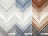 Modern Chevron Wall Mural, Blue Oversized Large Herringbone Wallpaper, Custom Size Geometric Wall Covering, Non-Woven, Non-Pasted, Removable - Walloro High End Wallcoverings & More
