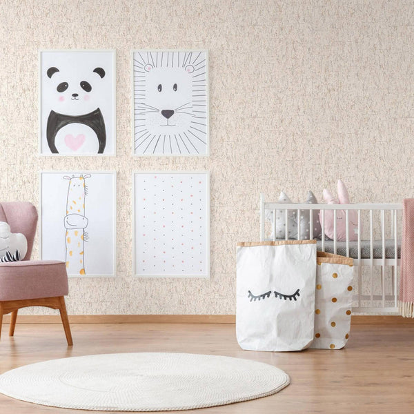 Modern Cork Embossed Wallpaper, Rich Textured Wallcovering, Traditional, Camper Van Log Cabin Decor, Extra Large 114 sq ft Roll, Washable - Walloro High End Wallcoverings & More