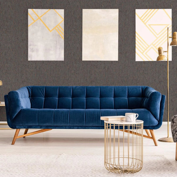 Modern Dark Cork Embossed Wallpaper, Rich Textured Wallcovering, Traditional, Camper Van Log Cabin Decor, 114 sq ft, Metallic Black Marbled - Walloro High End Wallcoverings & More