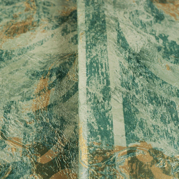 Modern Green Washed Distressed Wallpaper, Rich Damask Textured Embossed Wallcovering, Large 114 sq ft Roll, Washable, Rusted, Abstract - Walloro High End Wallcoverings & More
