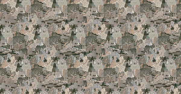 Modern Landscape Trees Wall Mural,Light Green Village Wallpaper, Extra Large Custom Size Wall Art, Non-Woven, Non-Adhesive, Removable, Washable - Walloro High End Wallcoverings & More