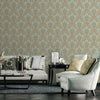 Modern Light Teal, Gold Damask Wallpaper, Home Wall Decor, Aesthetic Wallpaper, Textured Wallcovering Non-Adhesive and Non-Peel and Stick - Walloro High End Wallcoverings & More