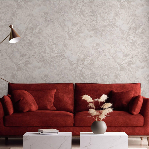Modern Marble Pattern Wallpaper, Cream Home Wall Decor, Aesthetic Wallpaper, Textured Wallcovering Non-Adhesive and Non-Peel and Stick, Washable - Walloro High End Wallcoverings & More