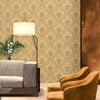 Modern Yellow Damask Wallpaper, Home Wall Decor, Aesthetic Wallpaper, Textured Wallcovering Non - Adhesive and Non - Peel and Stick - Adawall Wallpaper - Registered Trade Accounts Only, Wallpaper Wholesale Account - 5809-2 - Adawall Wholesale - Wallpaper Wholesaler