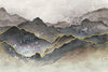 Mountain Scenic Wall Mural, Gray Nature Wallpaper, Custom Size Wall Covering, Non-Woven, Non-Pasted, Removable, Washable, Extra Large Bird Art - Walloro High End Wallcoverings & More