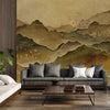 Mountain Scenic Wall Mural, Yellow Nature Wallpaper, Custom Size Wall Covering, Non - Woven, Non - Pasted, Removable, Washable, Extra Large Bird Art - Adawall Wallpaper - Registered Trade Accounts Only, Wallpaper Wholesale Account - FJ317-1 - Adawall Wholesale - Wallpaper Wholesaler
