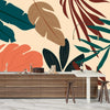 Natural Plants Wallpaper, Beige Background Mural, Oversized Custom Size Wall Art, Non - Woven, Non - Adhesive, Modern Wall Paper, Removable - Adawall Wallpaper - Registered Trade Accounts Only, Wallpaper Wholesale Account - W77722 - Adawall Wholesale - Wallpaper Wholesaler