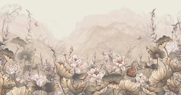 Nature Forest Wall Mural, Light Beige Trees Wallpaper, Botanic Theme Customized Wall Covering, Non - Woven, Non - Adhesive, Removable, Washable, Removable - Adawall Wallpaper - Registered Trade Accounts Only, Wallpaper Wholesale Account - SE310-2 - Adawall Wholesale - Wallpaper Wholesaler