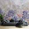 Nature Tropical Wallpaper, Purple Forest Wall Mural, Custom Size Trees Wall Art, Non-Woven, Non-Pasted, Removable, Washable, Oversized Wall Paper - Walloro High End Wallcoverings & More
