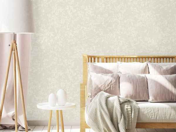 Off White 3D Embossed Distressed Wallpaper, Light Neutral Colors Non-Pasted Worn Texture Wall Paper - Walloro High End Wallcoverings & More