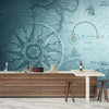Old Blue Map Collage Wallpaper, History Mural, Oversized Custom Size Wall Art, Non - Woven, Non - Adhesive, Modern Wall Paper, Removable - Adawall Wallpaper - Registered Trade Accounts Only, Wallpaper Wholesale Account - W77787 - Adawall Wholesale - Wallpaper Wholesaler