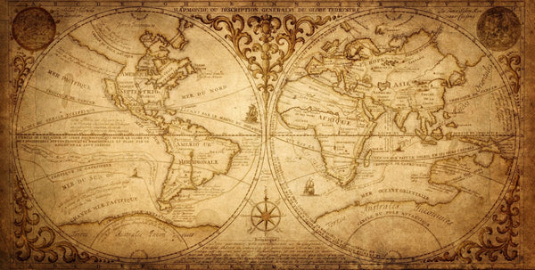 Old Geographical World Map Wallpaper, History, Voyage Mural, Oversized Custom Size Wall Art, Non - Woven, Non - Adhesive, Modern Wall Paper, Removable - Adawall Wallpaper - Registered Trade Accounts Only, Wallpaper Wholesale Account - W77791 - Adawall Wholesale - Wallpaper Wholesaler