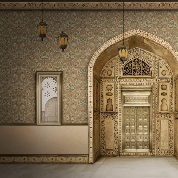 Oriental Damask Deep Embossed Wallpaper, Brown 3D Textured Wallcovering, Traditional, Extra Large 114 sq ft Roll, Stylish Wallpaper, Luxury Floral - Adawall Wallpaper - Registered Trade Accounts Only, Wallpaper Wholesale Account - 6808-4 - Adawall Wholesale - Wallpaper Wholesaler