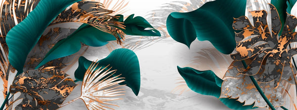 Palm Leaves Wallpaper, Gold, Marble Mural, Oversized Custom Size Wall Art, Non - Woven, Non - Adhesive, Modern Wall Paper, Removable - Adawall Wallpaper - Registered Trade Accounts Only, Wallpaper Wholesale Account - W77750 - Adawall Wholesale - Wallpaper Wholesaler