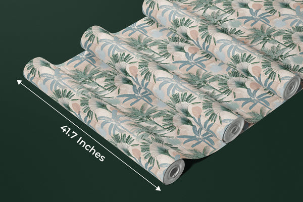 Palm Trees Wallpaper, Seamless Pattern Mural, Oversized Custom Size Wall Art, Non - Woven, Non - Adhesive, Modern Wall Paper, Removable - Adawall Wallpaper - Registered Trade Accounts Only, Wallpaper Wholesale Account - W77545 - Adawall Wholesale - Wallpaper Wholesaler