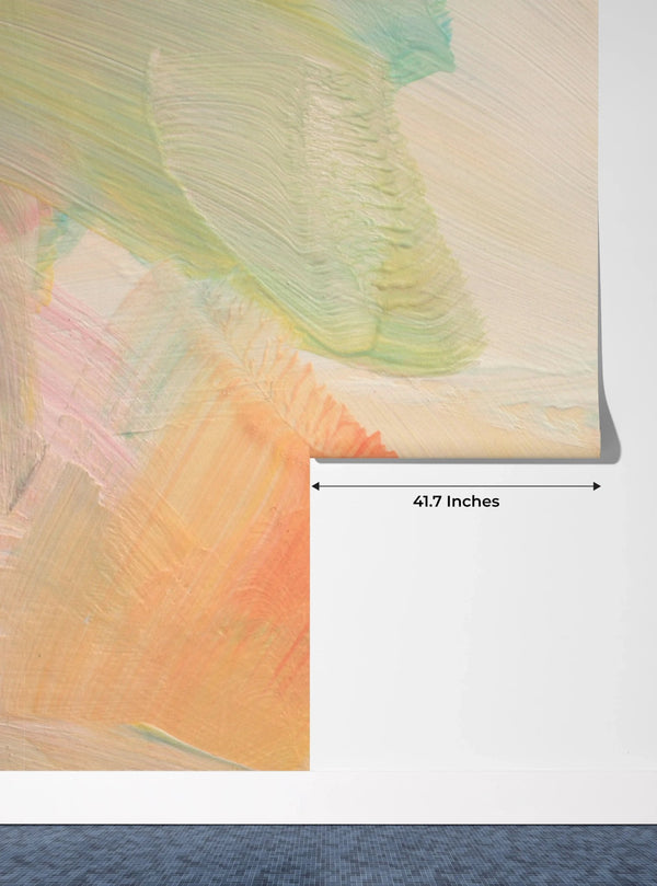 Pastel Colors Wallpaper, Acrylic Paint Strokes Mural, Oversized Custom Size Wall Art, Non - Woven, Non - Adhesive, Modern Wall Paper, Removable - Adawall Wallpaper - Registered Trade Accounts Only, Wallpaper Wholesale Account - W78220 - Adawall Wholesale - Wallpaper Wholesaler