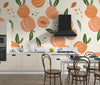 Peaches Wallpaper, Seamless Pattern Mural, Oversized Custom Size Wall Art, Non - Woven, Non - Adhesive, Modern Wall Paper, Removable - Adawall Wallpaper - Registered Trade Accounts Only, Wallpaper Wholesale Account - W78056 - Adawall Wholesale - Wallpaper Wholesaler