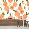Peaches Wallpaper, Seamless Pattern Mural, Oversized Custom Size Wall Art, Non - Woven, Non - Adhesive, Modern Wall Paper, Removable - Adawall Wallpaper - Registered Trade Accounts Only, Wallpaper Wholesale Account - W78056 - Adawall Wholesale - Wallpaper Wholesaler