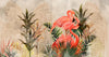 Pink Flamingos Wallpaper, Tropical Plants Mural, Oversized Custom Size Wall Art, Non - Woven, Non - Adhesive, Modern Wall Paper, Removable - Adawall Wallpaper - Registered Trade Accounts Only, Wallpaper Wholesale Account - W77512 - Adawall Wholesale - Wallpaper Wholesaler