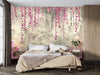 Pink Sakura Flowers Wallpaper, Chinoiserie Mural, Oversized Custom Size Wall Art, Non - Woven, Non - Adhesive, Modern Wall Paper, Removable - Adawall Wallpaper - Registered Trade Accounts Only, Wallpaper Wholesale Account - W78110 - Adawall Wholesale - Wallpaper Wholesaler