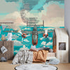 Plane in the Sky Wallpaper, Over the Sea Mural, Oversized Custom Size Wall Art, Non - Woven, Non - Adhesive, Modern Wall Paper, Removable - Adawall Wallpaper - Registered Trade Accounts Only, Wallpaper Wholesale Account - W78143 - Adawall Wholesale - Wallpaper Wholesaler